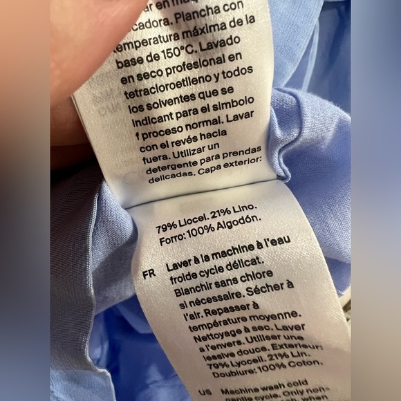 COS Blue V-Neck Belted Playsuit Romper - Size 6 - Picture 9 of 9